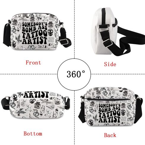 POFULL Tattoo Lover Gift Tattooist Gift Tattoo Stylist Gift Somebody's Bomb Ass Tattoo Artist Corssbody Bag in Saudi Arabia