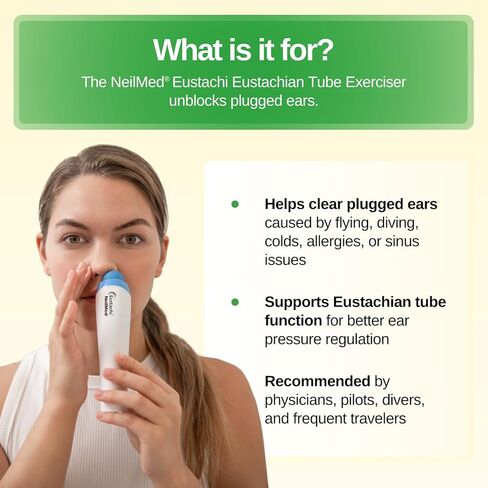 NeilMed Eustachi-Eustachian Tube Exercise-Pop Blocked Ears Safely. Helps Relieve Ear Pressure in Kuwait