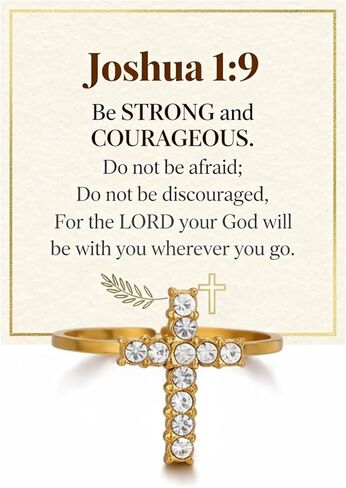 Cross Rings For Women, Faith Christian Blessed Hope Love Encouragement Pray Ring Adjustable Open Wrap Thumb Cross Inspirational Ring Dainty 14k gold Jewelry Easter Gift Non Tarnish in Kuwait