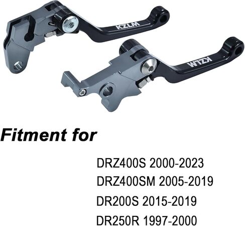 Motorcycle Foldable Clutch Brake Lever CNC Aluminum Pivot Handle for DRZ400S 2000-2024 DRZ400SM 2005-2024 DR200S 2015-2019 DR250R 1997-2000 (Black) in Kuwait