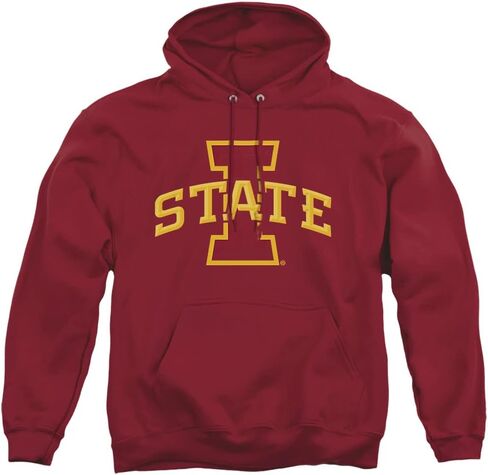 Iowa State University Official Distressed Primary Logo Unisex Adult Pull-Over Hoodie in Saudi Arabia