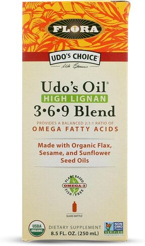 Flora - Udo's Choice، مزيج زيت أوميغا 369، عالي الليجنان، 8.5 أونصة سائلة in Kuwait