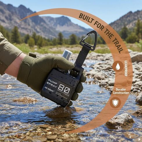 Camp Mini Spray Bottles with Hanging Buckle - 4 Pcs Refillable Dispenser Bottle with Molle Clip Strap in Kuwait