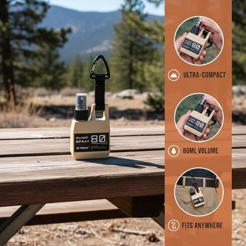 Camp Mini Spray Bottles with Hanging Buckle - 4 Pcs Refillable Dispenser Bottle with Molle Clip Strap in Kuwait