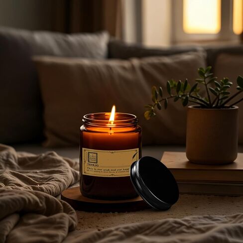 8 oz Glass Jars with Lids,Amber,6 Pack Empty Cosmetic Containers with Inner lids and Inner Liners,Black Metal Lid,Refillable Round Airtight Jars,Use to store Lotion,Powders,Candle Making in Saudi Arabia