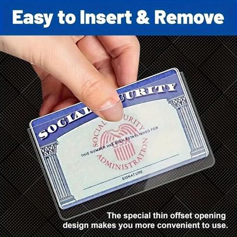5pcs Transparent Card Protectors – Soft Waterproof PVC Sleeves for Credit Cards, IDs, and More – Clear in Saudi Arabia
