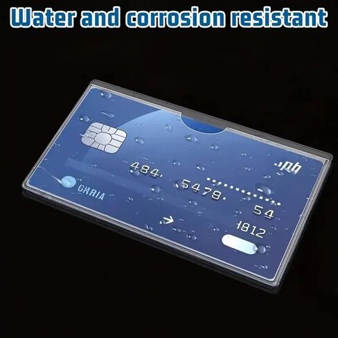 5pcs Transparent Card Protectors – Soft Waterproof PVC Sleeves for Credit Cards, IDs, and More – Clear in Saudi Arabia