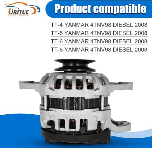 F000BL0118 New 12V 80A Alternator Compatible with 2008 YANMAR TT-4 TT-5 TT-6 TT-7 TT-8 4TNV98 DIESEL Replace 129908-77200,129908-77210 in Kuwait