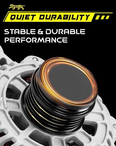 Oktiger Upgraded Alternator for Chevy Spark 2016 2017 2018 2019 2020 2021 2022 Activ Ls Lt 1.4L, for Chevrolet Spark 2016-2022, L4 12V 80A Clockwise 5-Groove Pulley, OE 42527306 in Kuwait