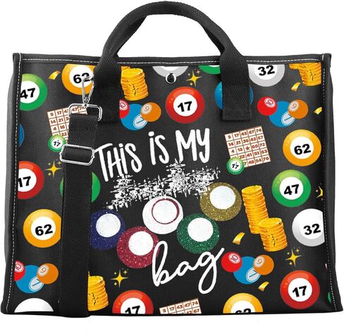 CMNIM Lucky Bingo Large Tote Bag This Is My Lucky Bingo Bag Bingo Game Lover Gifts Bingo Players Winner Gift Bingo Supplies in Kuwait