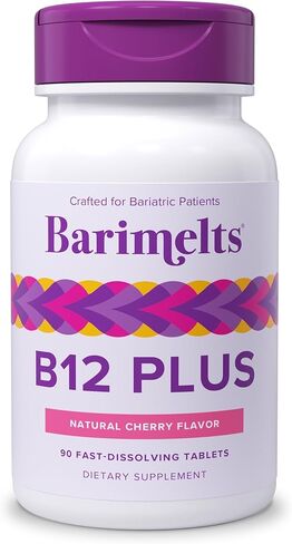 BariMelts B12 Plus, Dissolvable Bariatric Vitamins, Natural Cherry Flavor, 90 Fast Melting Tablets in Kuwait