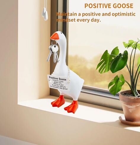 Desk Goose Magnetic Goose Key Holder Cute House Warming Gifts New Home Christmas Table Decorations Office Decor for Women Desktop Goose 7 inch Gifts for Women in Kuwait
