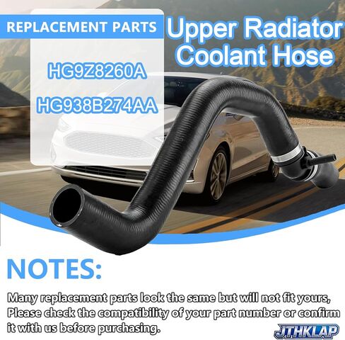 HG9Z-8260-A Upper Radiator Coolant Hose Compatible with 2017-2020 Ford Fusion 2.0L 4-Cyl EcoBoost - Replace HG9Z8260A HG938B274AA Engine Cooling Pipe in Saudi Arabia