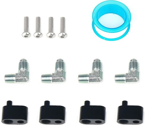 مجموعة فتحات تهوية البخار MR HELLO LS Coolant Crossover - مجموعة خط بخار 4 منافذ LS لمحركات LS1 LS2 LS3 LS6 - تعزيز الأداء مع مجموعة منافذ البخار LS هذه in Kuwait