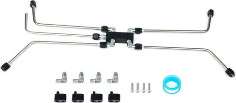 مجموعة فتحات تهوية البخار MR HELLO LS Coolant Crossover - مجموعة خط بخار 4 منافذ LS لمحركات LS1 LS2 LS3 LS6 - تعزيز الأداء مع مجموعة منافذ البخار LS هذه in Kuwait