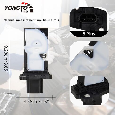 Mass Air Flow Sensor Meter MAF 22680-5RB0A Compatible with Nissan Altima Pathfinder Frontier Juke Sentra Maxima Versa Murano, Infiniti QX60 Replace OE AFH60M-48 2505059 22680-BV80B in Kuwait