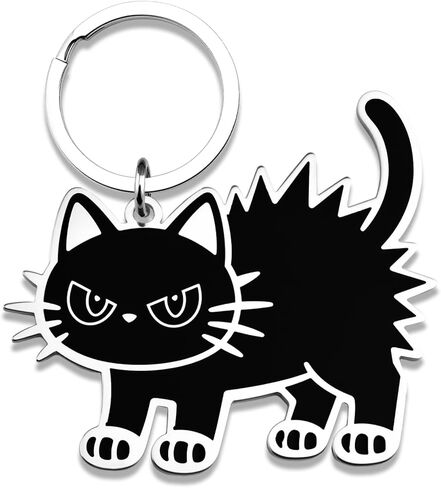 Black Cat Gifts Cat Mom Cute Cat Keychain For Women Cool Stuff For Cat Lovers Funny Black Cats Keychain Gifts For Women Men Cats Mom Gifts For Friend Unique Accessories For Car Keys in Saudi Arabia