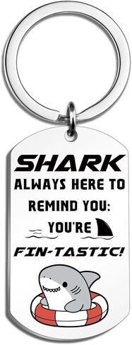 Easter Gifts for Teens Girls Positive Whale Shark Keychain Whale Shark Gifts for Women Easter Gift Teen Girl Inspirational Keychain for Women Sharks Lovers You Are Fin Tastic in Kuwait