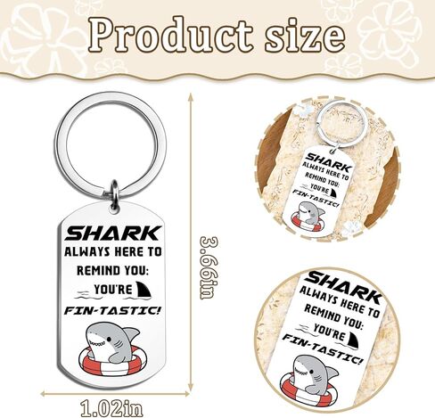 Easter Gifts for Teens Girls Positive Whale Shark Keychain Whale Shark Gifts for Women Easter Gift Teen Girl Inspirational Keychain for Women Sharks Lovers You Are Fin Tastic in Kuwait