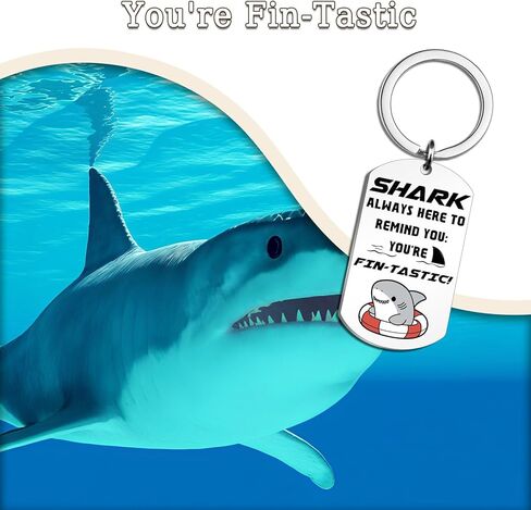 Easter Gifts for Teens Girls Positive Whale Shark Keychain Whale Shark Gifts for Women Easter Gift Teen Girl Inspirational Keychain for Women Sharks Lovers You Are Fin Tastic in Kuwait