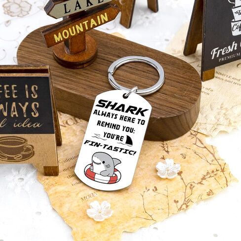 Easter Gifts for Teens Girls Positive Whale Shark Keychain Whale Shark Gifts for Women Easter Gift Teen Girl Inspirational Keychain for Women Sharks Lovers You Are Fin Tastic in Kuwait