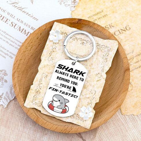 Easter Gifts for Teens Girls Positive Whale Shark Keychain Whale Shark Gifts for Women Easter Gift Teen Girl Inspirational Keychain for Women Sharks Lovers You Are Fin Tastic in Kuwait