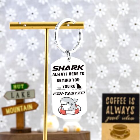 Easter Gifts for Teens Girls Positive Whale Shark Keychain Whale Shark Gifts for Women Easter Gift Teen Girl Inspirational Keychain for Women Sharks Lovers You Are Fin Tastic in Kuwait