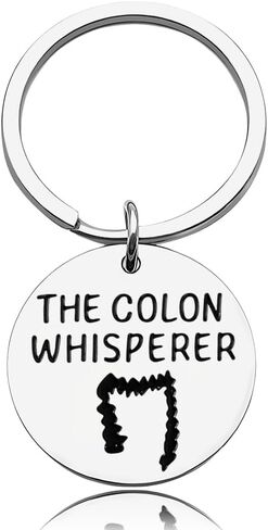 Gastroenterology Doctor Keychain: Colon Whisperer - Funny Gift for Nurses, Doctors, Patients & Loved Ones - Stainless Steel, Light Color Family in Saudi Arabia