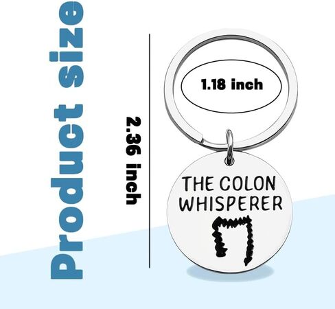 Gastroenterology Doctor Keychain: Colon Whisperer - Funny Gift for Nurses, Doctors, Patients & Loved Ones - Stainless Steel, Light Color Family in Saudi Arabia