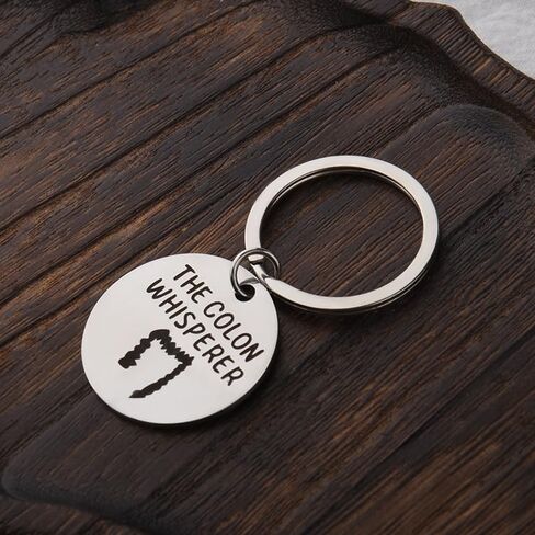 Gastroenterology Doctor Keychain: Colon Whisperer - Funny Gift for Nurses, Doctors, Patients & Loved Ones - Stainless Steel, Light Color Family in Saudi Arabia