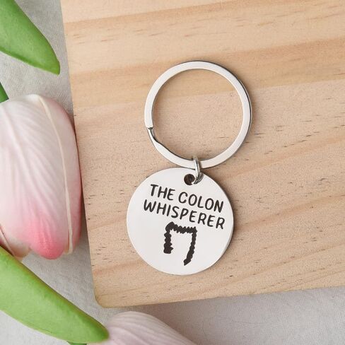 Gastroenterology Doctor Keychain: Colon Whisperer - Funny Gift for Nurses, Doctors, Patients & Loved Ones - Stainless Steel, Light Color Family in Saudi Arabia