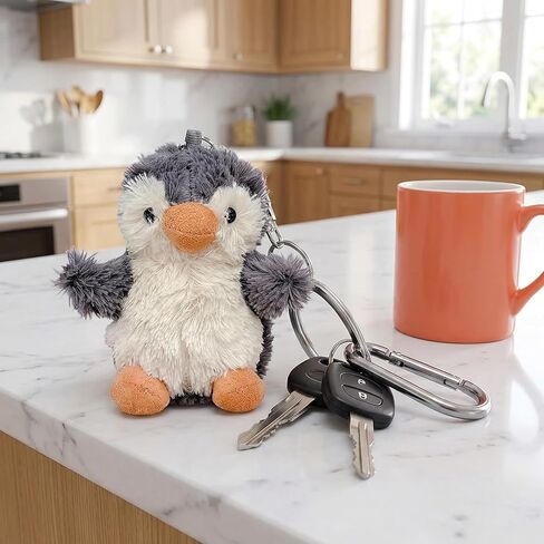 Cute Penguin Plush Keychain for Women Girls, Kawaii 4.5" Inch Soft Backpack Keyring Stuffed Bag Purse Charms in Kuwait