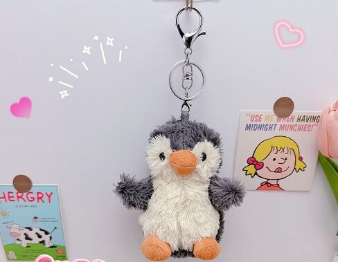 Cute Penguin Plush Keychain for Women Girls, Kawaii 4.5" Inch Soft Backpack Keyring Stuffed Bag Purse Charms in Kuwait