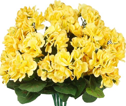 CISDUEO 4 Pcs Artificial Geranium Flowers for Outdoors Silk Flowers Outside Red Hot Pink Faux Flowers Geraniums for Outdoor Decor Indoor Garden Patio Grave Cemetary Table Centerpiece in Saudi Arabia
