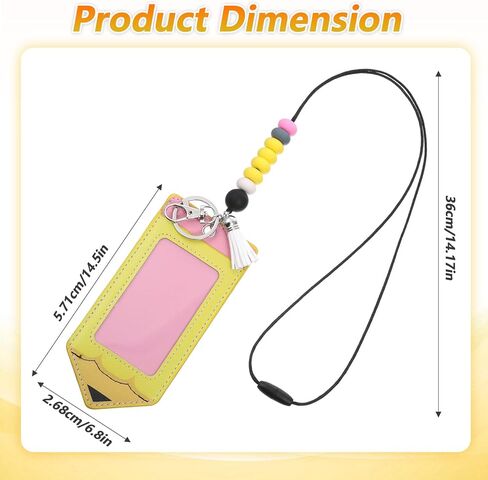 Pencil Teacher Lanyards for ID Badges and Keys Pencil Funny Lanyards with Breakaway Lanyard Silicone Badge Holder Cute Teacher Badge Holder for Office Gifts for Women Teachers Nurse Office Name Tag in Kuwait