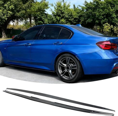 Side Skirts Rocker Panels Extension Pair Fit For BMW 3 Series F30 F31 (M Sport Only) 2012-2018 328i/ 330i/ 335i/ 340i/ 330e, ABS Plastic Gloss Black 2pcs Air Chin Body Kit Exterior Accessories in Kuwait