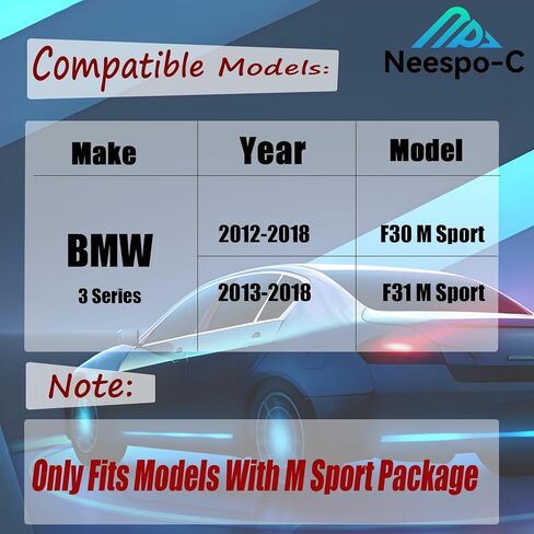 Side Skirts Rocker Panels Extension Pair Fit For BMW 3 Series F30 F31 (M Sport Only) 2012-2018 328i/ 330i/ 335i/ 340i/ 330e, ABS Plastic Gloss Black 2pcs Air Chin Body Kit Exterior Accessories in Kuwait