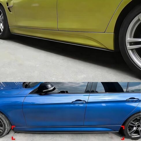 Side Skirts Rocker Panels Extension Pair Fit For BMW 3 Series F30 F31 (M Sport Only) 2012-2018 328i/ 330i/ 335i/ 340i/ 330e, ABS Plastic Gloss Black 2pcs Air Chin Body Kit Exterior Accessories in Kuwait