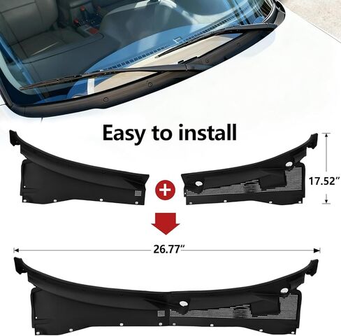 شبكة لوحة غطاء ممسحة الزجاج الأمامي متوافقة مع Ford Escape 2001-2007، Mercury Mariner 2005-2007 لوحة إدخال غطاء النافذة الأمامية للجانب الأيسر والأيمن # FO1271101، FO1271102 in Kuwait