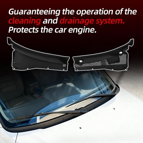 شبكة لوحة غطاء ممسحة الزجاج الأمامي متوافقة مع Ford Escape 2001-2007، Mercury Mariner 2005-2007 لوحة إدخال غطاء النافذة الأمامية للجانب الأيسر والأيمن # FO1271101، FO1271102 in Kuwait