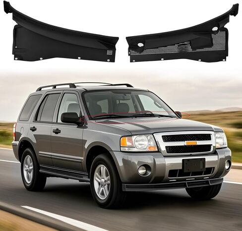 شبكة لوحة غطاء ممسحة الزجاج الأمامي متوافقة مع Ford Escape 2001-2007، Mercury Mariner 2005-2007 لوحة إدخال غطاء النافذة الأمامية للجانب الأيسر والأيمن # FO1271101، FO1271102 in Kuwait