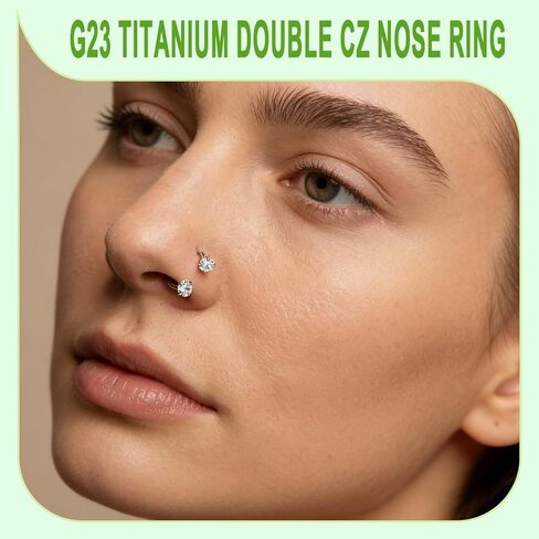 PunkTracker حدوة الحصان حلقات الأنف الأزرار 20G 18G 16G حلقات الأنف الخيط الداخلي للنساء الرجال، التيتانيوم مكعب زركونيا الأنف ترصيع الأنف ثقب الزنمة اللولب الحلزون ثقب الشفاه المجوهرات in Kuwait