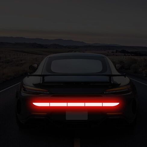 10 قطع من الشريط العاكس باللون الأحمر التلقائي، ملصقات عاكسة ذاتية اللصق مقاومة للماء تتضمن شارات لمصد السيارة وملصقات للرؤية الليلية من أجل السلامة in Kuwait