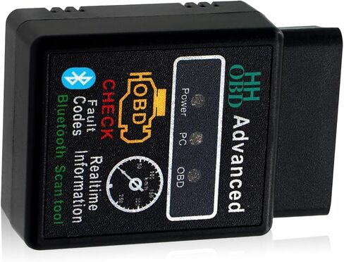 1 PC Car Bluetooth OBD2 Diagnostic Tool, Real-time Monitoring ELM327 V2.1 Code Reader, Mini Anti-interference Scanner for Reset Clear Engine Light, Universal for Android IOS Windows (Black) in Kuwait