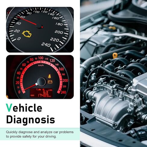 1 PC Car Bluetooth OBD2 Diagnostic Tool, Real-time Monitoring ELM327 V2.1 Code Reader, Mini Anti-interference Scanner for Reset Clear Engine Light, Universal for Android IOS Windows (Black) in Kuwait