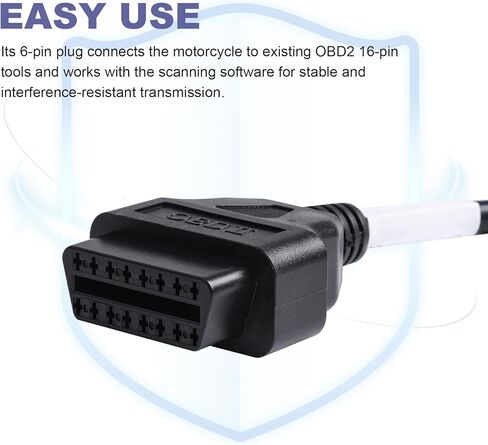 كابل محول 6 دبوس إلى 16 دبوس تشخيص أخطاء محرك OBD2 وكاشف يناسب الدراجات النارية Su-zu-ki محول OBD متوافق مع ELM327، GSX-R125/1000R، 1000F، GSX-S 125/750 in Saudi Arabia