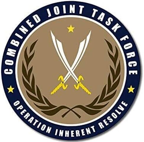 Round Operation Inherent Resolve Seal Sticker (Logo Emblem Military Iraq Syria Service Ribbon Award Vinyl Decal for car, Truck, Laptop (3 inch) in Saudi Arabia