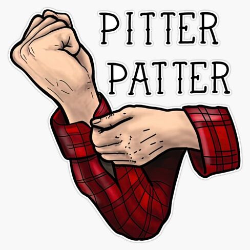 Pitter Patter Bumper Sticker Vinyl Decal 5" in Kuwait