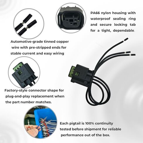 Reverse/Park Aid Sensor Connector Pigtail — WPT-223, 8U2Z-14S411-RA — Fits Ford F-150/F-250/F-350, Expedition, Explorer, Escape; Lincoln Navigator, Town Car, Mark LT;Mercury Mariner, Mountaineer 99-11 in Saudi Arabia