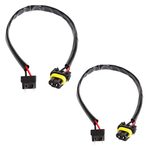 H7 Male to 9006 9005 HB3 HB4 Female Exchange Connector Extension Retrofit Pigtail Wiring Harness Adapter for Xenon Ballast Light Kit 2 Pcs in Kuwait